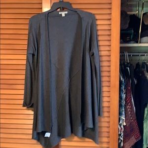 Long cardigan- charcoal grey